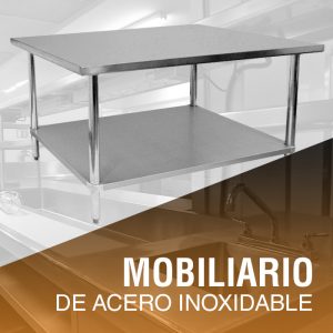 Mobiliario de acero inox.